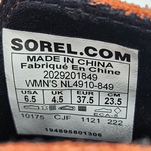 Sorel Evie Pull On Round Toe Suede Wedge Ankle Bootie Warp Red Size 6.5 - Picture 6 of 7